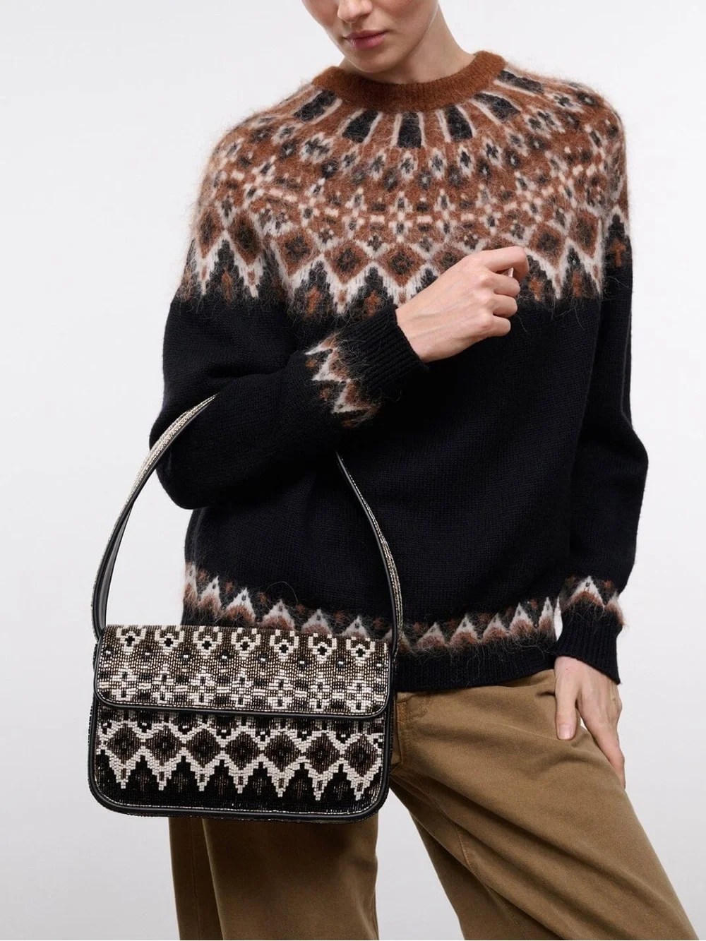 STAUD Tommy Beaded Shoulder Bag - Zermatt